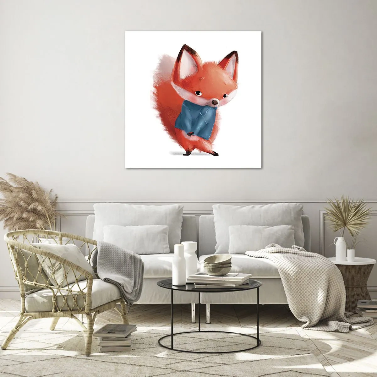 Obraz na szkle - Ładnie mi w tym? - 60x60 cm