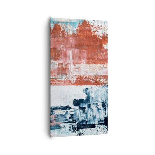 Obraz na płótnie - Abstrakcyjne pół na pół - 65x120 cm