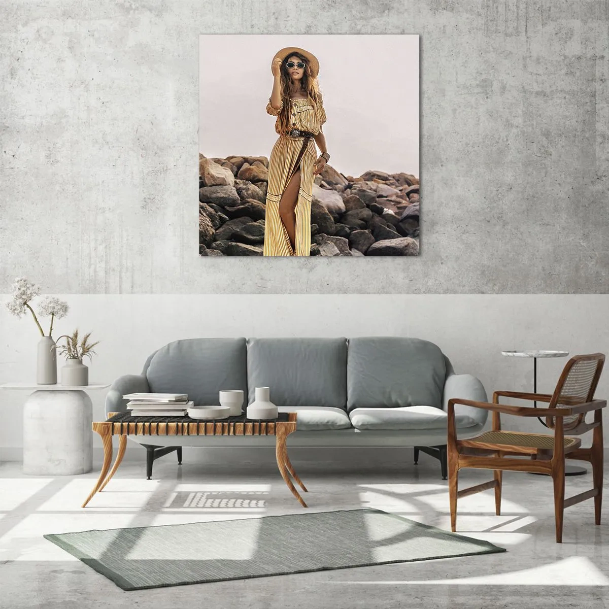 Obraz na szkle - Magia kamieni - 70x70 cm