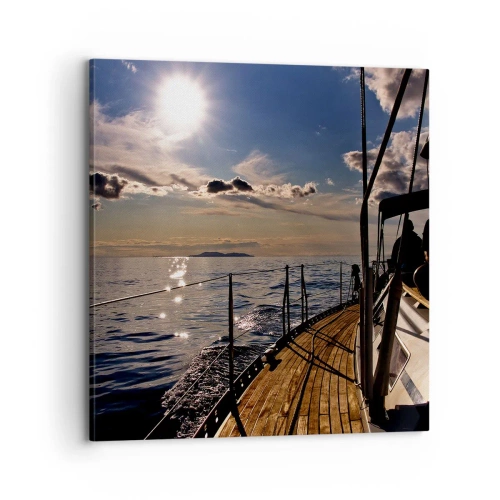 Obraz na płótnie - Pod żaglami w stronę słońca - 70x70 cm
