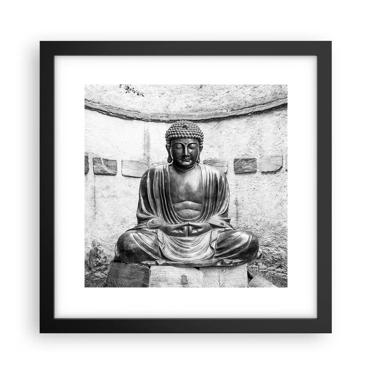 Plakat w czarnej ramie - U źródeł spokoju - 30x30 cm