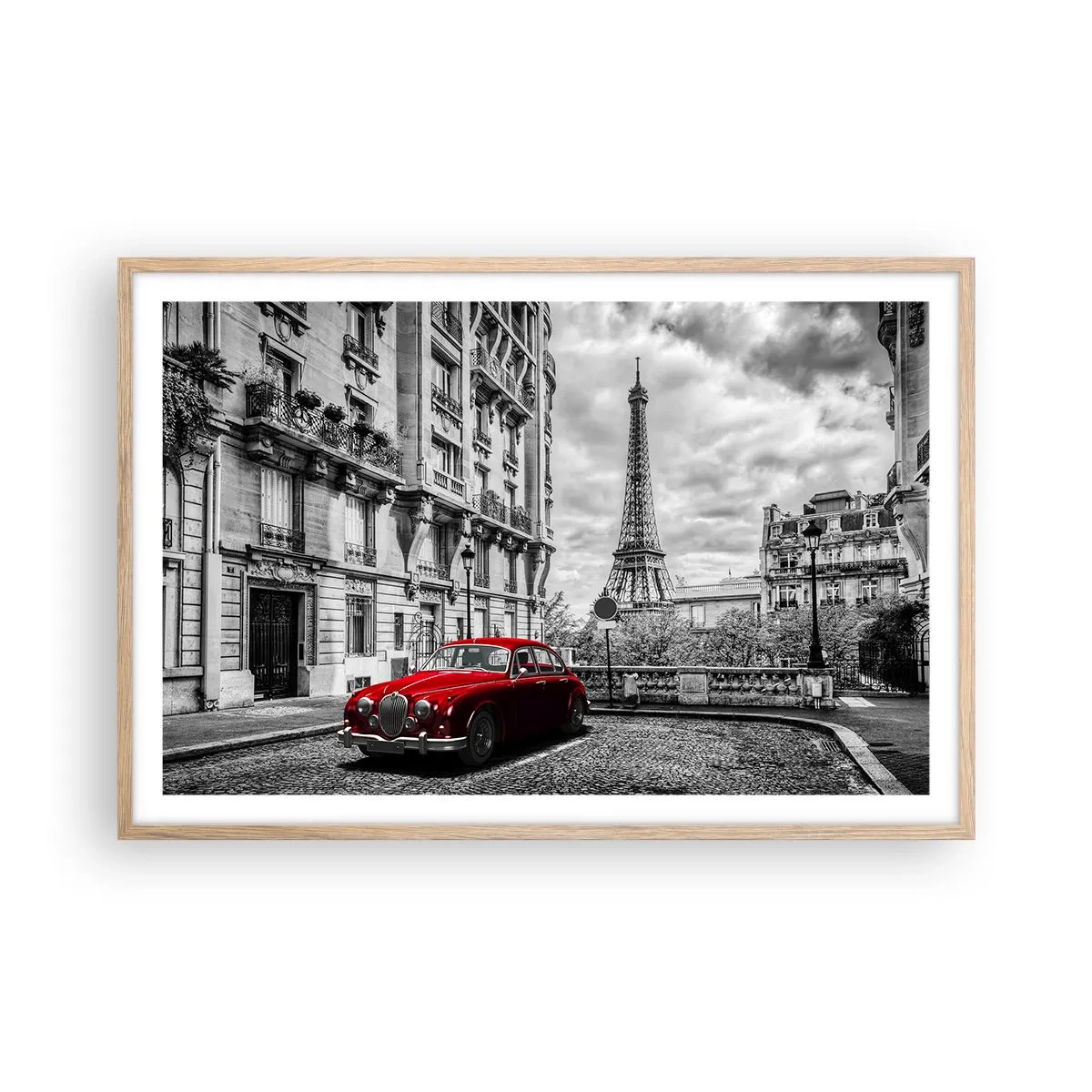 Plakat w ramie jasny dąb - Drapieżnik w mieście - 91x61 cm