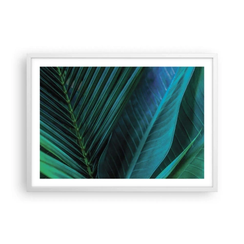 Plakat w białej ramie - Anatomia zieleni - 70x50 cm