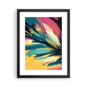 Plakat w czarnej ramie - Kompozycja – eksplozja radości - 30x40 cm