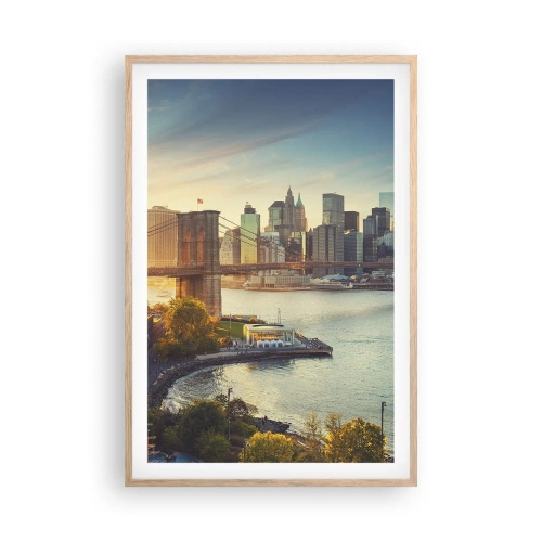 Plakat w ramie jasny dąb - Wielkomiejski świt - 61x91 cm