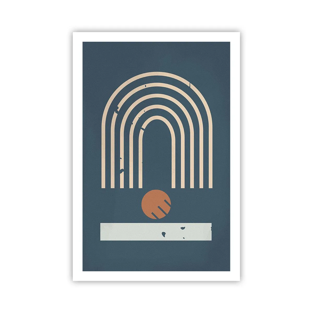 Plakat - Geometria na granacie - 61x91 cm