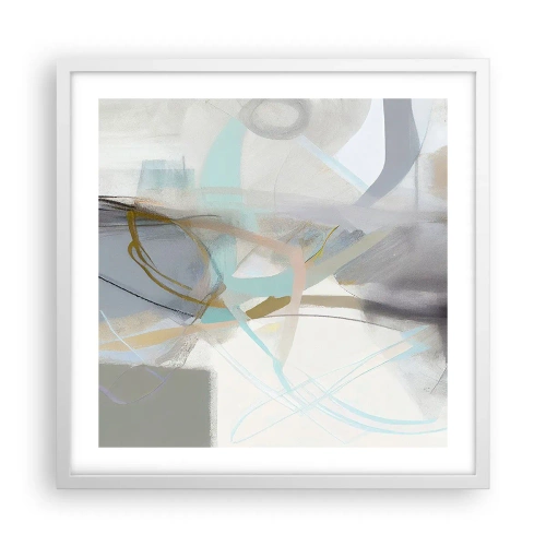 Plakat w białej ramie - Abstrakcja zamglona - 50x50 cm