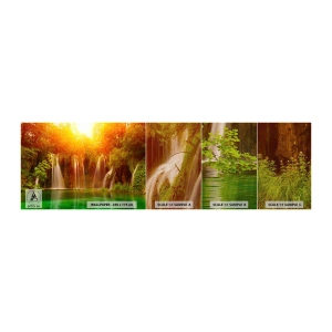 Fototapeta Próbka Premium Canvas - W słońcu i w cieniu - Krajobraz, Wodospad, Chorwacja - 100x30 cm
