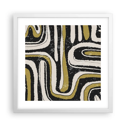 Plakat w białej ramie - Kompozycja: trakty i zaułki - 40x40 cm