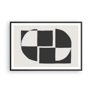 Plakat w czarnej ramie - Antyteza – synteza - 91x61 cm