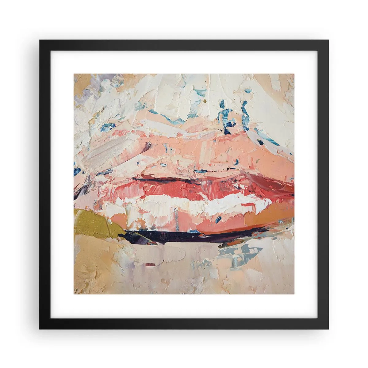 Plakat w czarnej ramie - Budzi zmysły - 40x40 cm