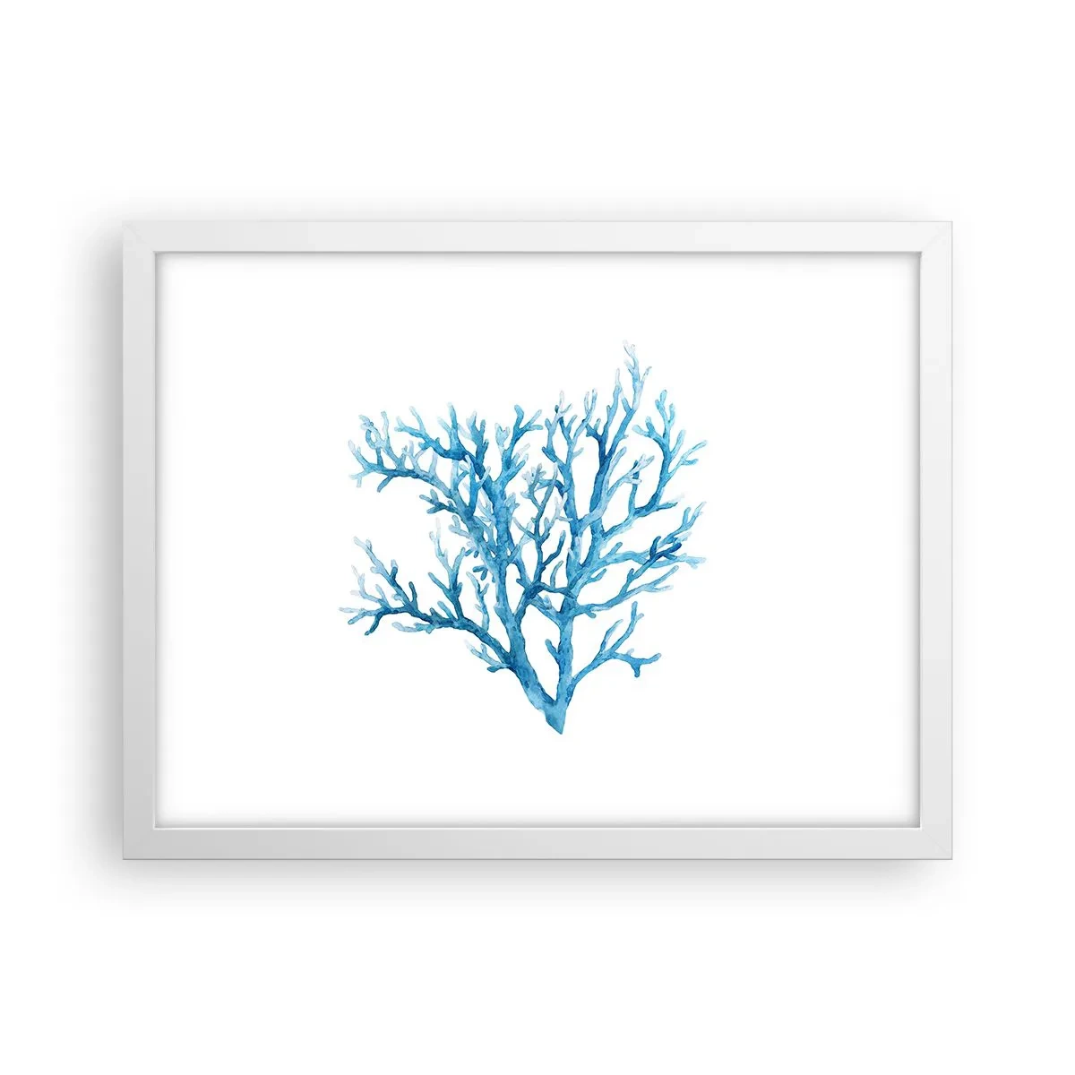 Plakat w białej ramie - Morski filigran - 40x30 cm