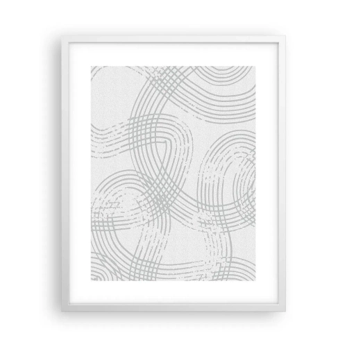 Plakat w białej ramie - Nie ma prostej drogi - 40x50 cm