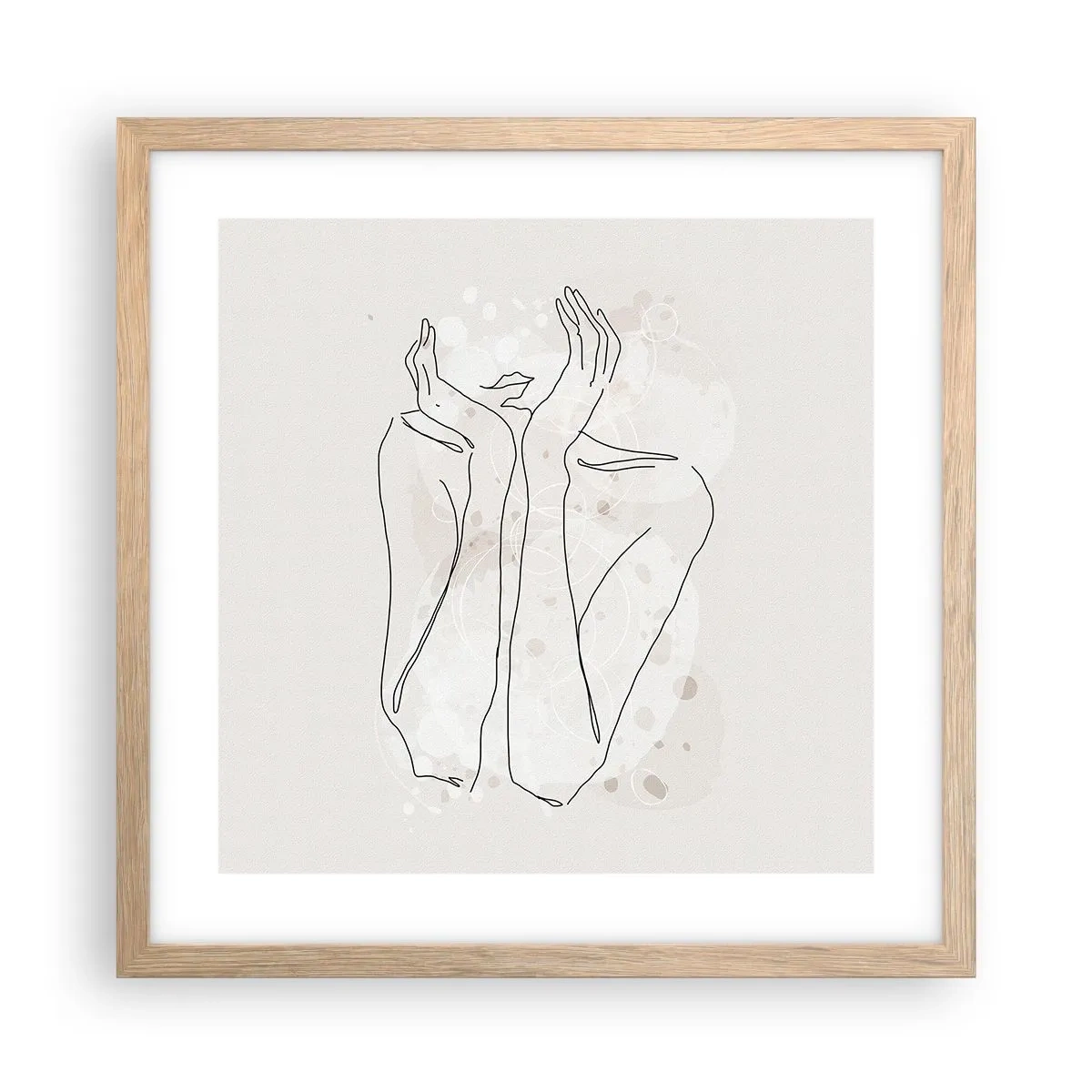 Plakat w ramie jasny dąb - Rozmarzona chwila - 40x40 cm