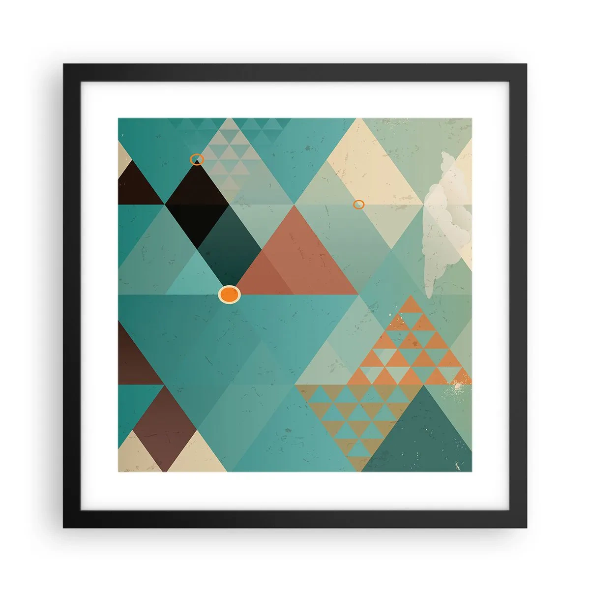 Plakat w czarnej ramie - Jedność wielości, wielość jedności - 40x40 cm