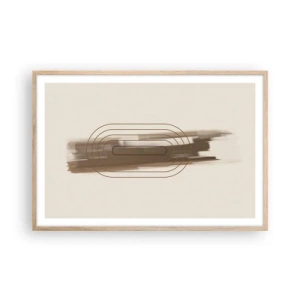 Plakat w ramie jasny dąb - Powiew szarości - 91x61 cm