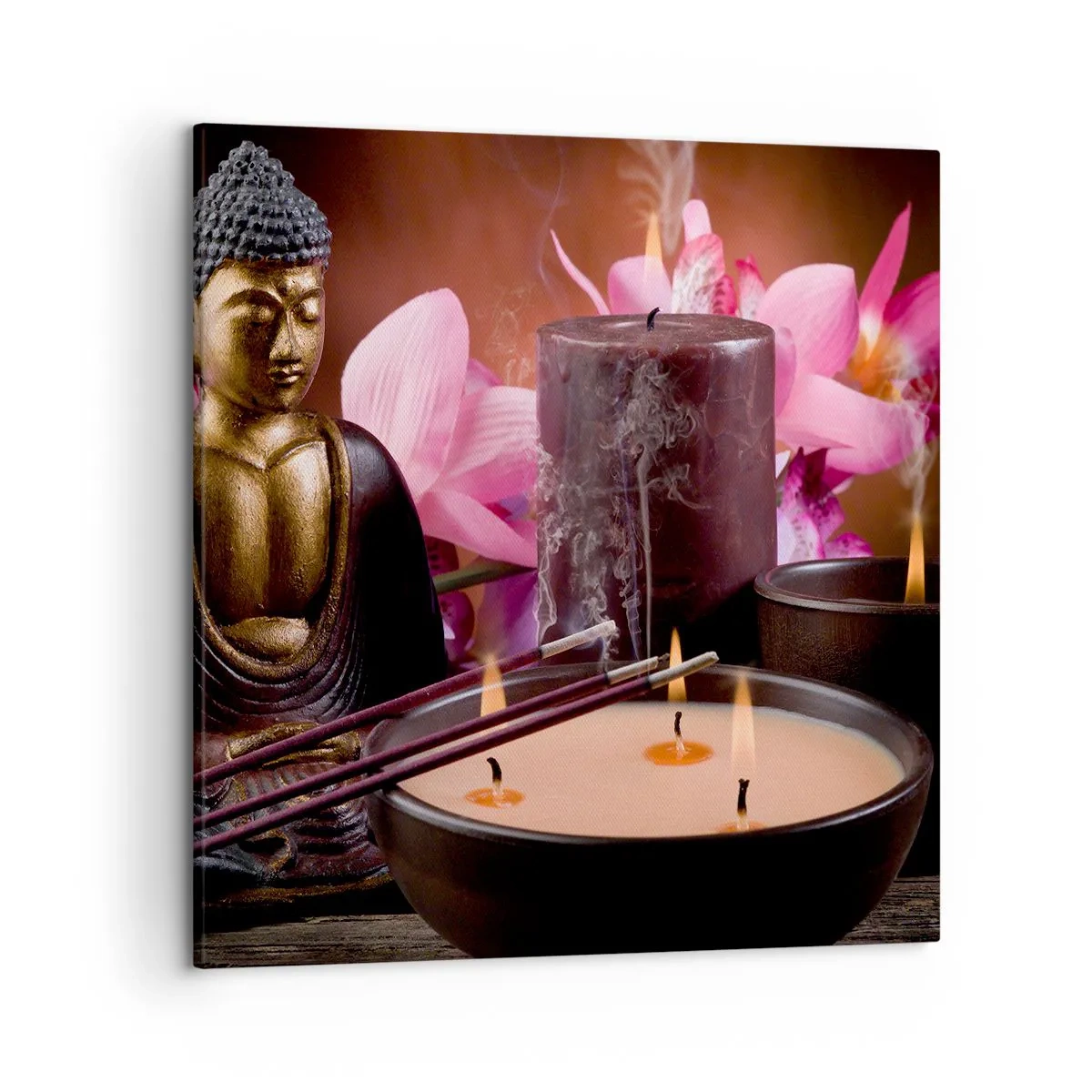 Obraz na płótnie - Oczyścić umysł, uspokoić ciało - 50x50 cm