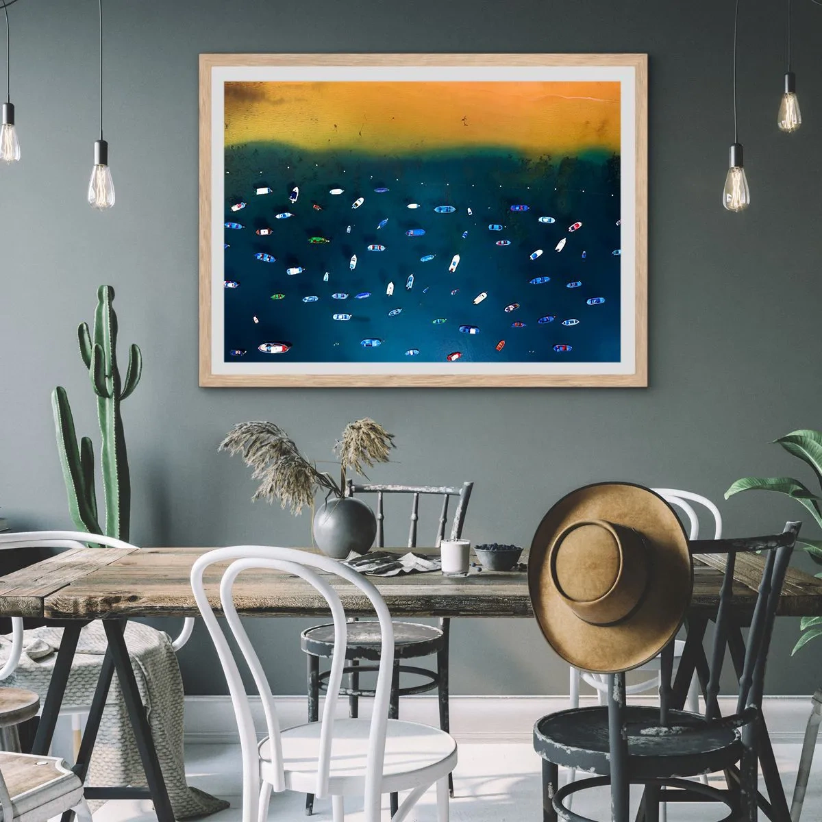 Plakat w ramie jasny dąb - Wakacyjna gra - 91x61 cm