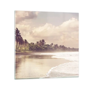 Obraz na szkle - Pieszczota fal - 30x30 cm