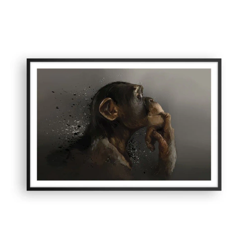 Plakat w czarnej ramie - Z pewnością myśliciel - 91x61 cm