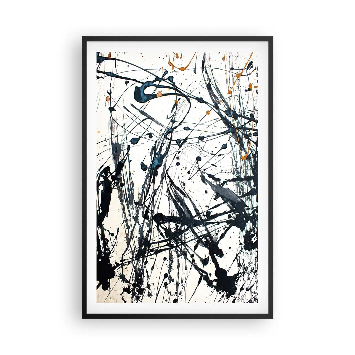 Plakat w czarnej ramie - Abstrakcja ekspresjonistyczna - 61x91 cm