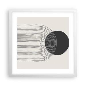 Plakat w białej ramie - Drżenie i pewność - 40x40 cm