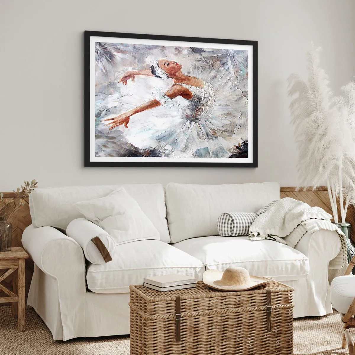 Plakat w czarnej ramie - Delikatna i lekka jak tiul - 50x40 cm