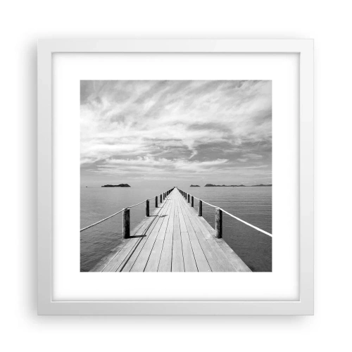 Plakat w białej ramie - A może podróż… - 30x30 cm