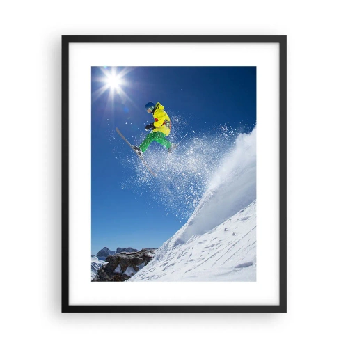 Plakat w czarnej ramie - Tańczący z górami - 40x50 cm