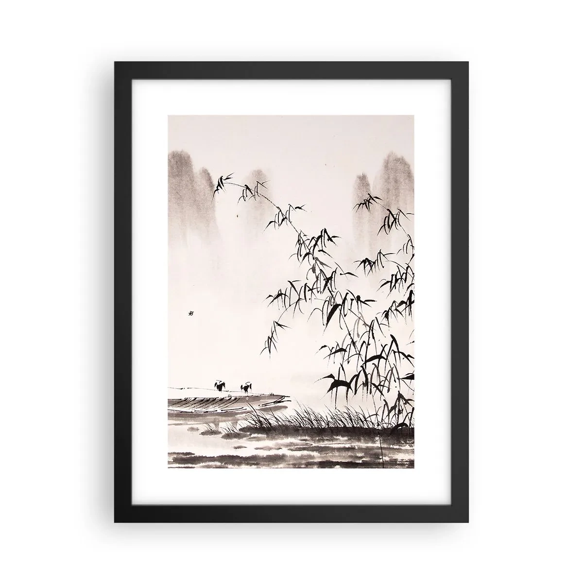 Plakat w czarnej ramie - Cisza ryżowych pól - 30x40 cm