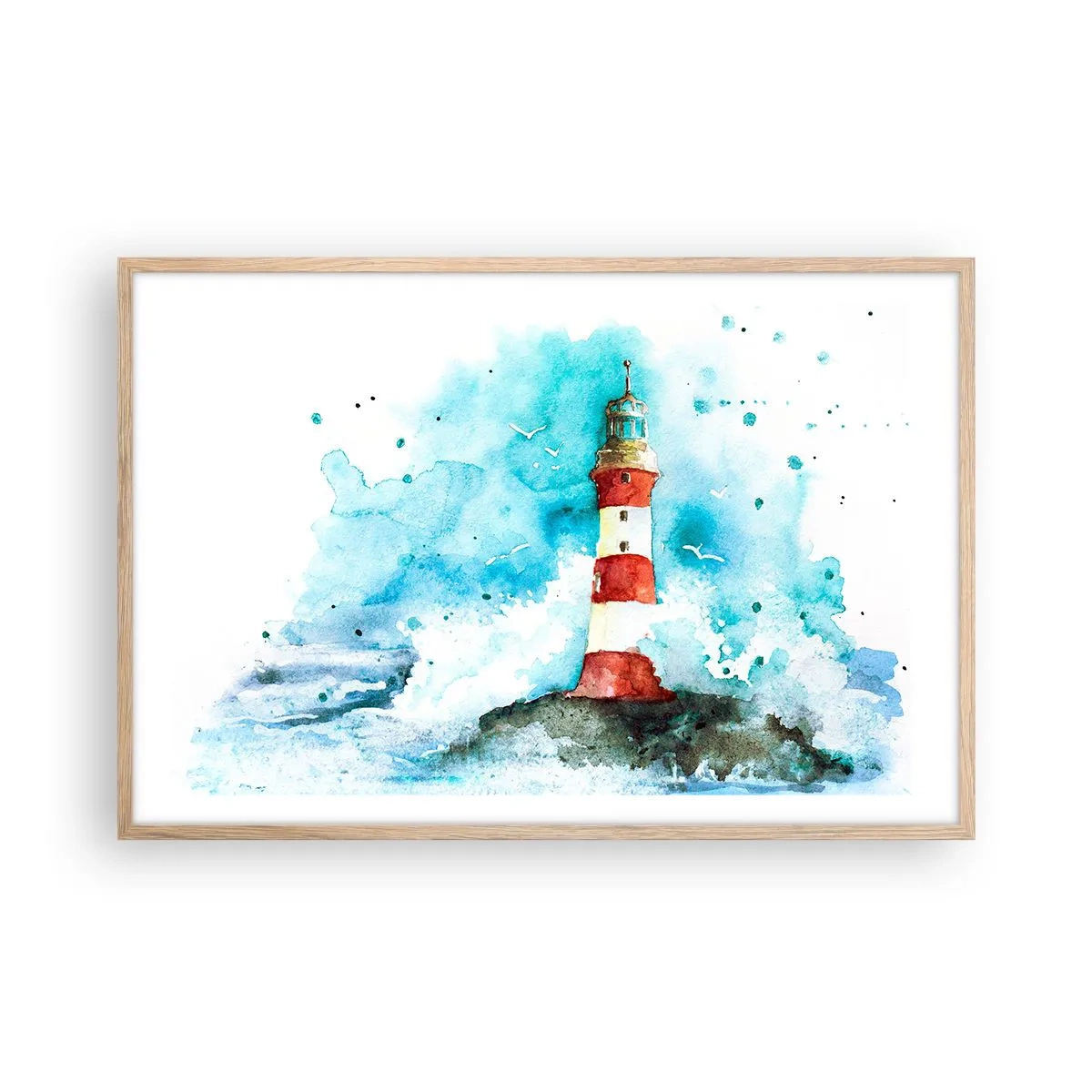 Plakat w ramie jasny dąb - Jedność żywiołów - 91x61 cm