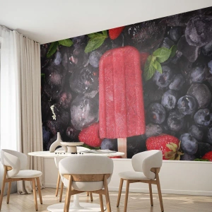 Fototapeta Premium Canvas - Smak gorącego lata - Lody, Owoce, Zdrowie - 300x210 cm