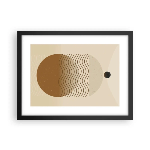 Plakat w czarnej ramie - O pochodzeniu figur geometrycznych - 40x30 cm