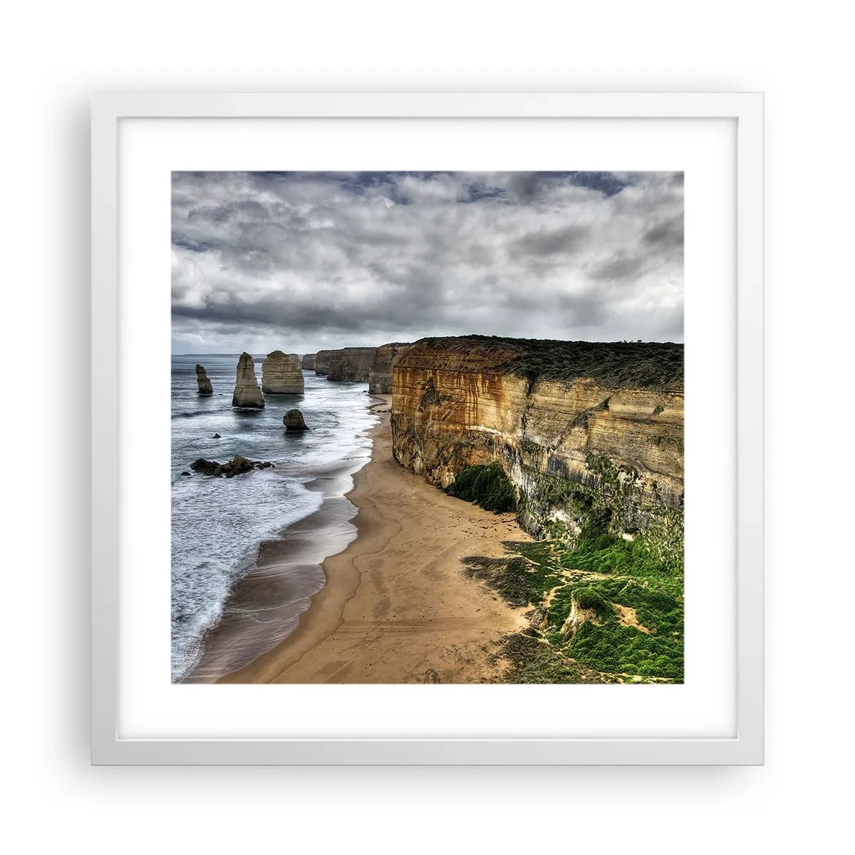 Plakat w białej ramie - Surowe piękno - 40x40 cm