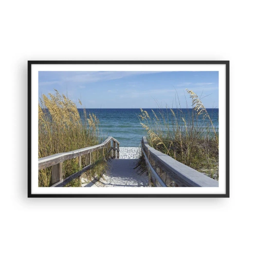 Plakat w czarnej ramie - W słońcu, na wietrze - 91x61 cm