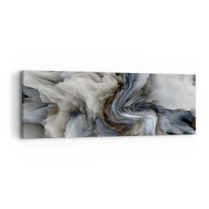 Obraz na płótnie - Kamień i kwiat - 90x30 cm