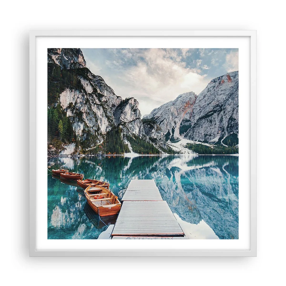 Plakat w białej ramie - Pokażemy ci piękno - 60x60 cm