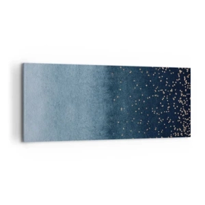 Obraz na płótnie - Kompozycja – niebieskie fazy - 100x40 cm