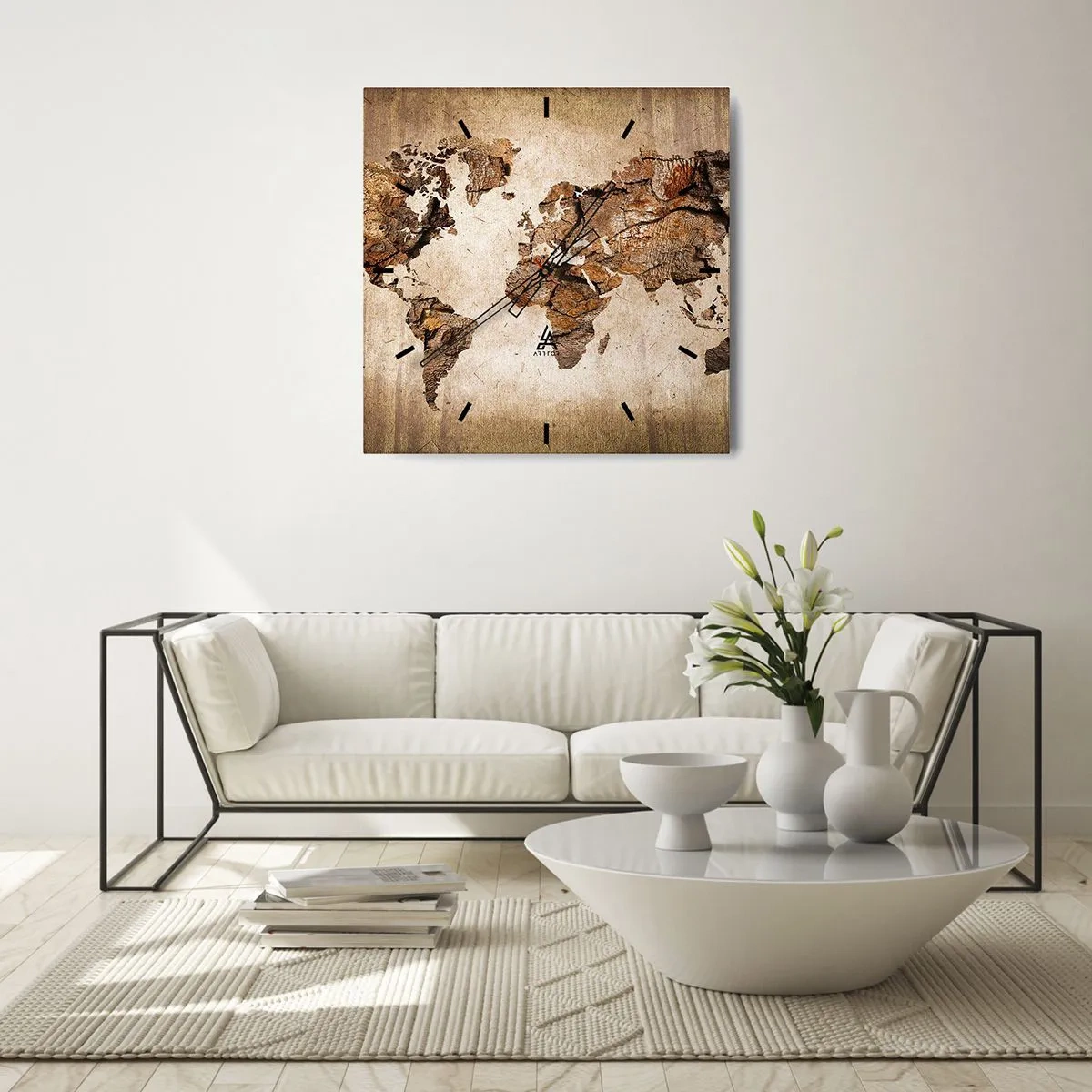 Zegar ścienny - Odkrycie świata - 30x30 cm