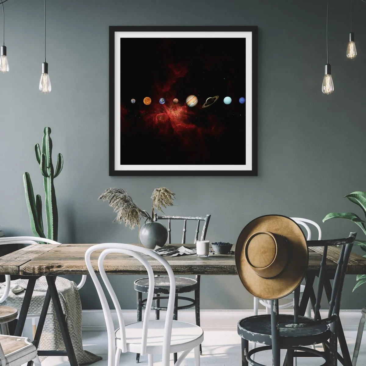 Plakat w czarnej ramie - Nasza okolica - 40x40 cm