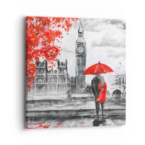 Obraz na płótnie - Zakochani w Londynie - 40x40 cm