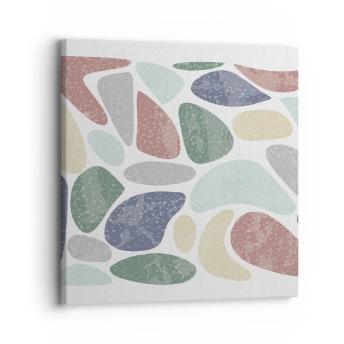 Obraz na płótnie - Mozaika pudrowanych barw - 30x30 cm