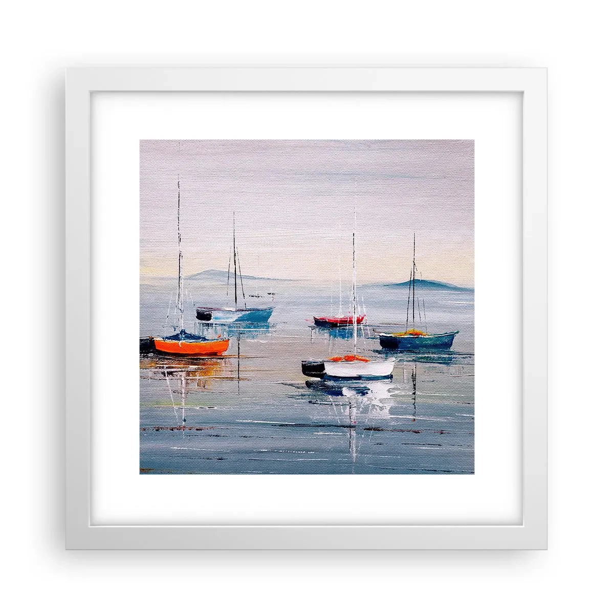 Plakat w białej ramie - Zasłużony odpoczynek - 30x30 cm