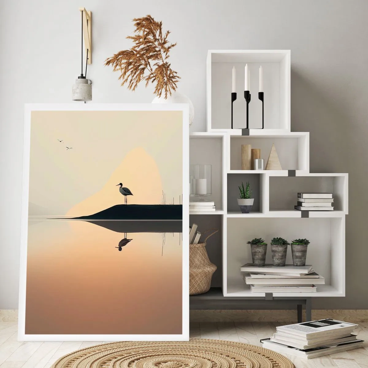 Plakat - Pan na jeziorze - 40x50 cm