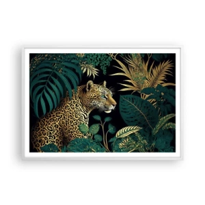 Plakat w białej ramie - Gospodarz w dżungli - 100x70 cm
