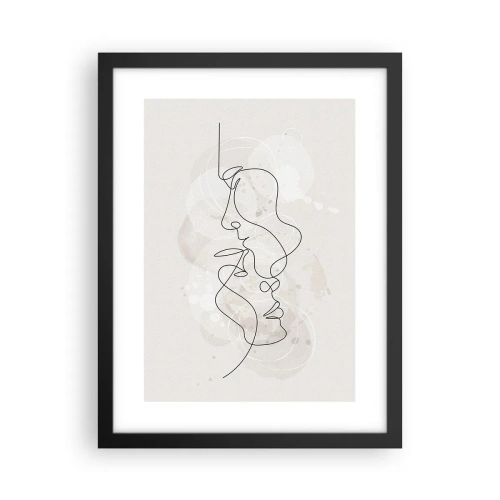 Plakat w czarnej ramie - Splątani w uścisku - 30x40 cm