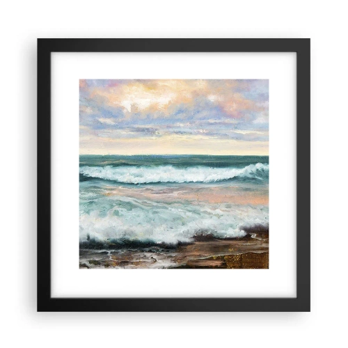 Plakat w czarnej ramie - Tutaj wygładzisz duszę - 30x30 cm