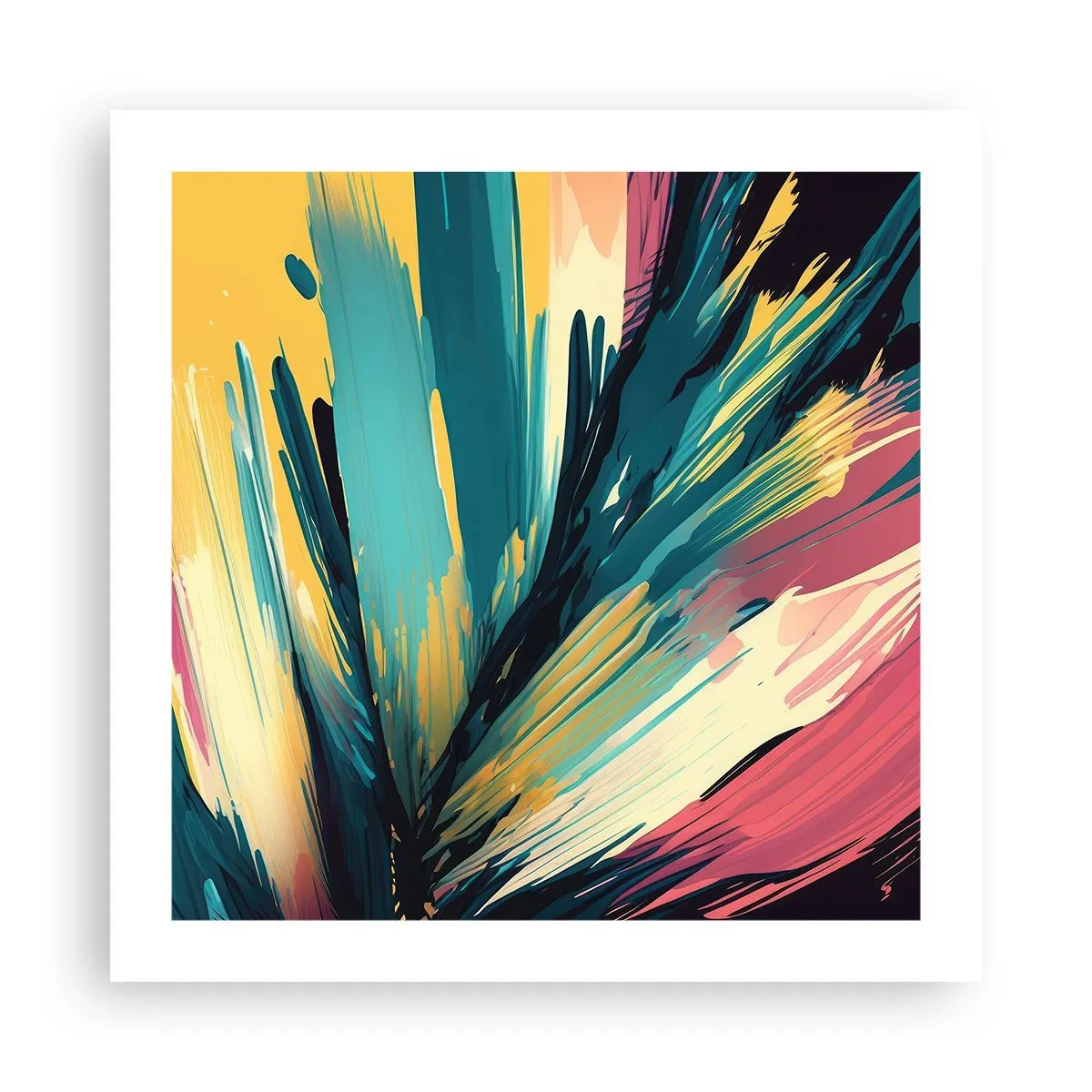 Plakat - Kompozycja – eksplozja radości - 50x50 cm