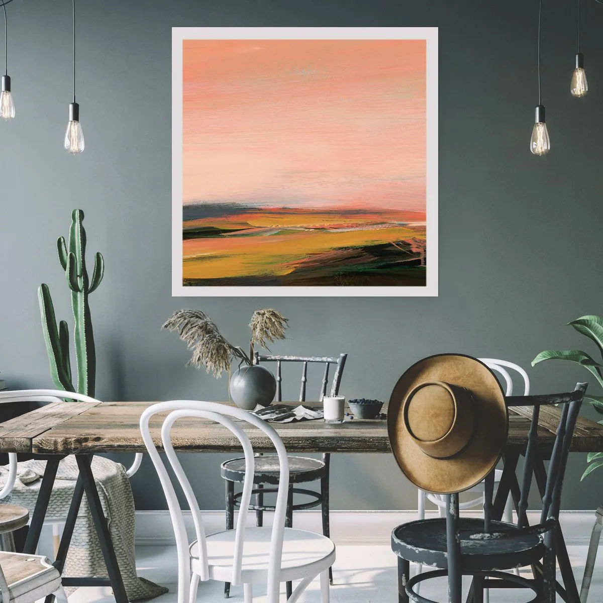 Plakat - W różowej tonacji - 50x50 cm