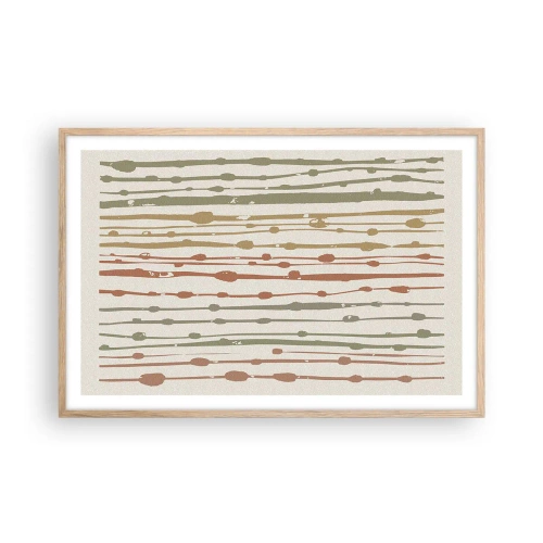 Plakat w ramie jasny dąb - Muzyczny zapis barw - 91x61 cm